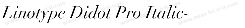 Linotype Didot Pro Italic字体转换